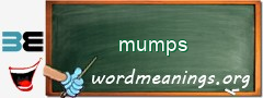 WordMeaning blackboard for mumps